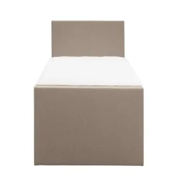 Boxspring met voetbord Liv egaal - beige - 90x200 cm - ronde poot