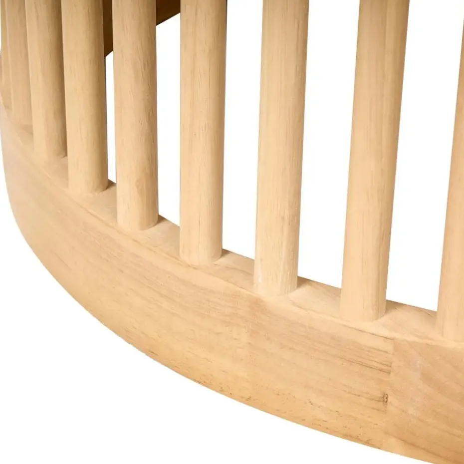BOYLE - Eettafel - Lichtbruin - ø 110 cm - Eikenfineer