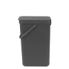 Brabantia Sort & Go Afvalemmer - 16L - Grijs