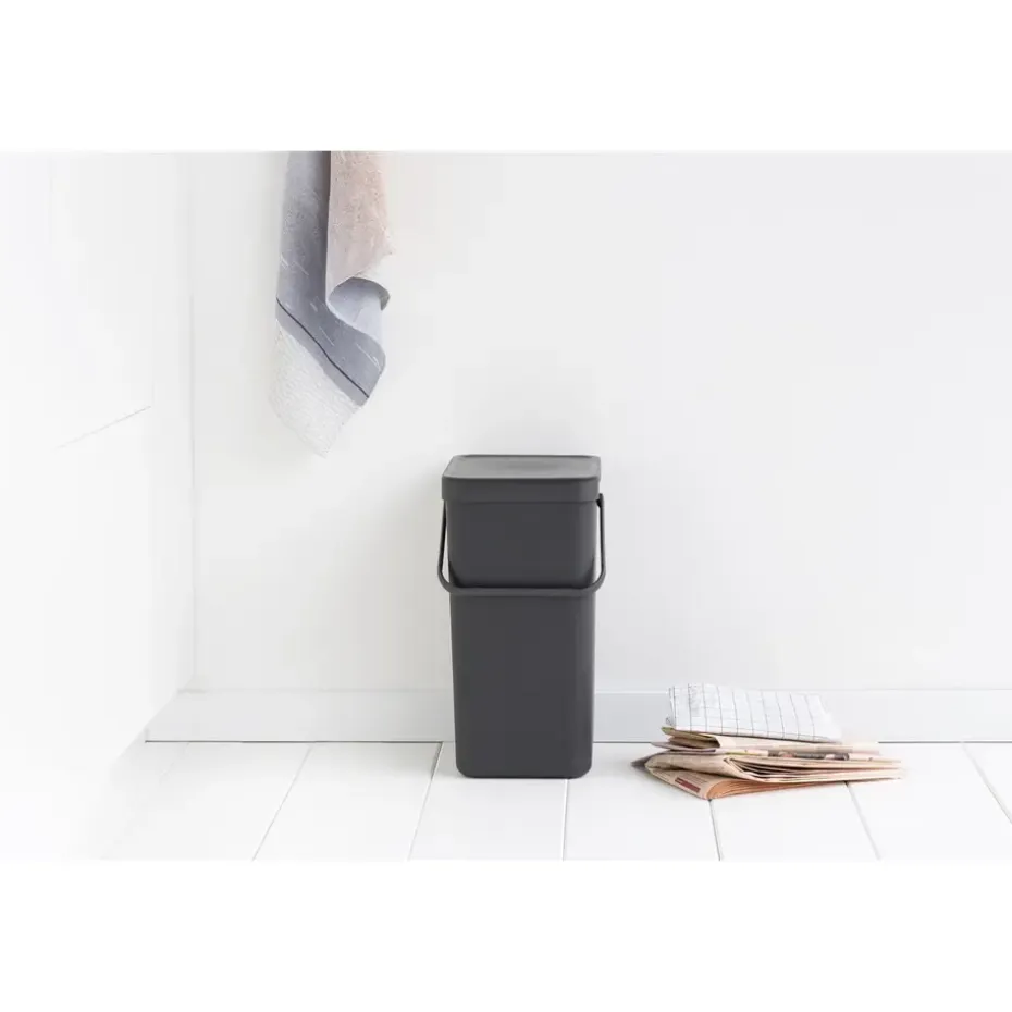 Brabantia Sort & Go Afvalemmer - 16L - Grijs