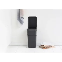Brabantia Sort & Go Afvalemmer - 16L - Grijs