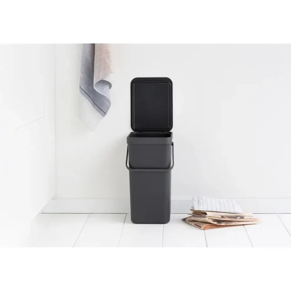 Brabantia Sort & Go Afvalemmer - 16L - Grijs