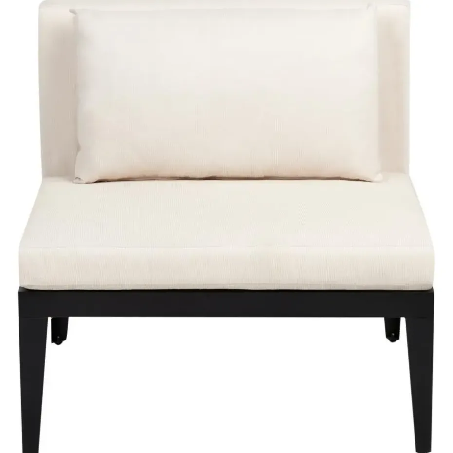 BRACCIANO - Loungeset 4-zits met ottomaan - Lichtbeige - Acaciahout