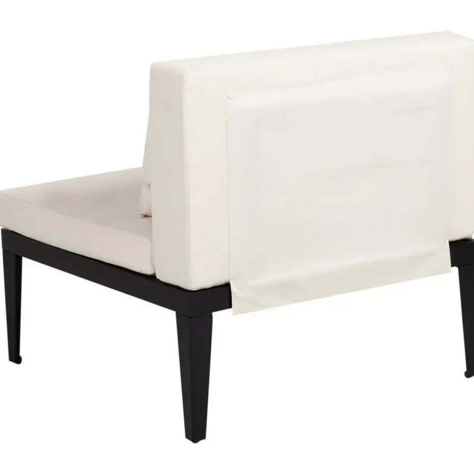 BRACCIANO - Loungeset 4-zits met ottomaan - Lichtbeige - Acaciahout