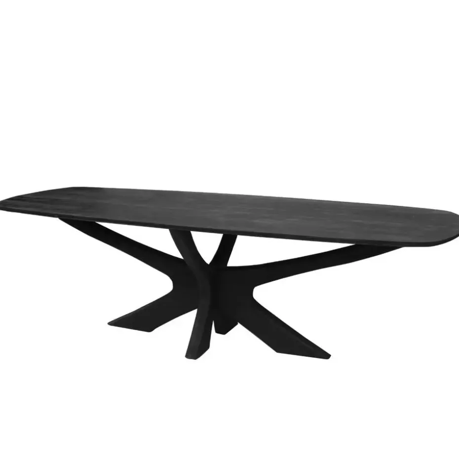 Brix - Eetkamertafel Montreaux - Zwart - Mangohout - 220 cm
