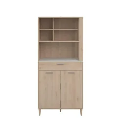 Buffetkast Galatee met 2 deuren & 1 lade - eikdecor/wit