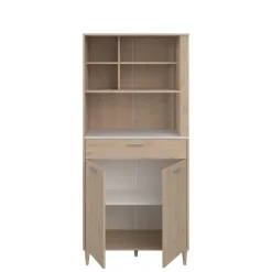 Buffetkast Galatee met 2 deuren & 1 lade - eikdecor/wit