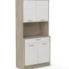 Buffetkast Romanie-Kronberg eik/mat wit