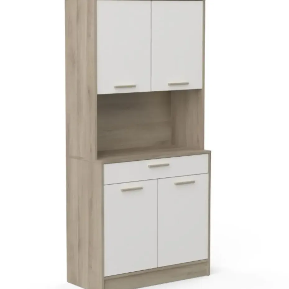 Buffetkast Romanie-Kronberg eik/mat wit