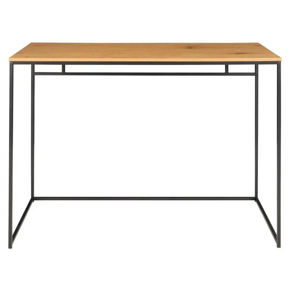 Bureau - eiken look met zwart frame