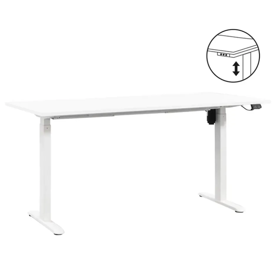Bureau Homeworx zit/sta elektrisch verstelbaar - wit/wit - 75/118x160x80 cm