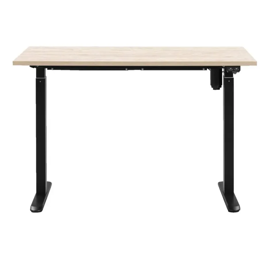 Bureau Homeworx zit/sta elektrisch verstelbaar – eikenkleur/zwart - 75/118x120x70 cm