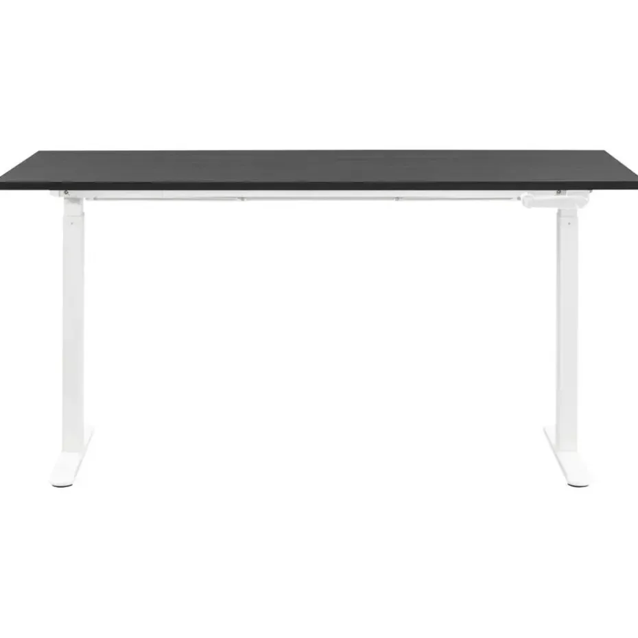 Bureau Homeworx zit/sta handmatig verstelbaar - zwart/wit - 75/118x160x80 cm
