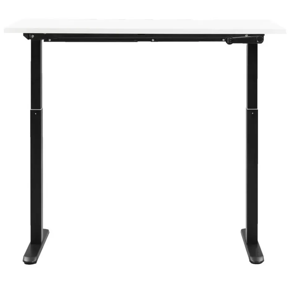 Bureau Homeworx zit/sta handmatig verstelbaar - wit/zwart - 75/118x120x70 cm