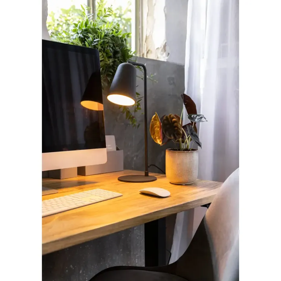Bureau Homeworx zit/sta handmatig verstelbaar – mangohout/zwart - 75/118x160x80 cm