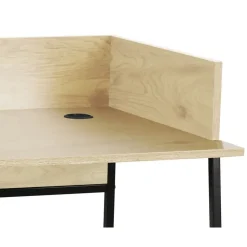 Bureau van metaal en hout in crèmekleur