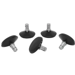 Bureaustoel glijders set - zwart - diameter 5cm
