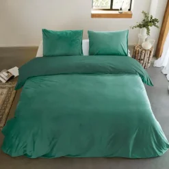 Byrklund - Dekbedovertrek Go Velvet - 240x220 cm - Groen