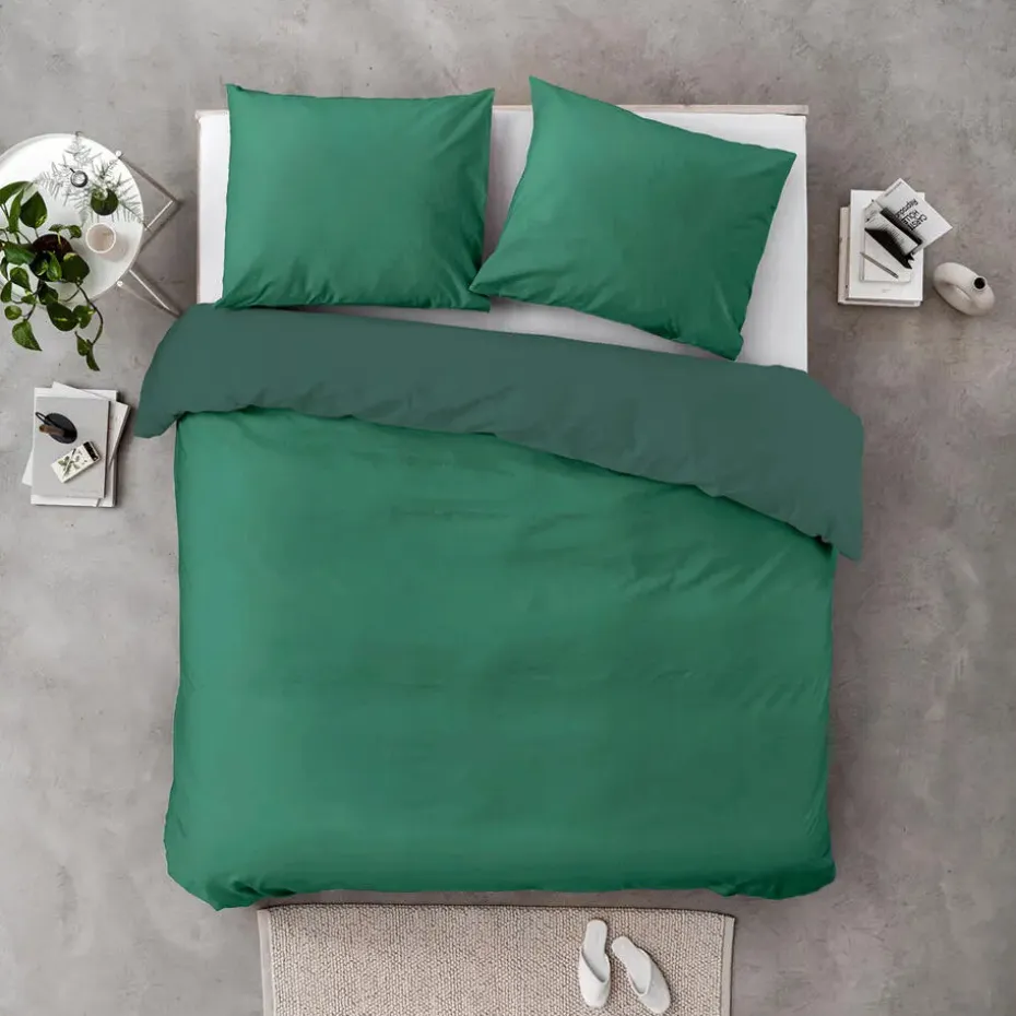 Byrklund - Dekbedovertrek Go Velvet - 240x220 cm - Groen