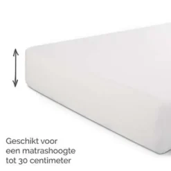 Byrklund - Hoeslaken Katoen - 90x220 cm - Wit