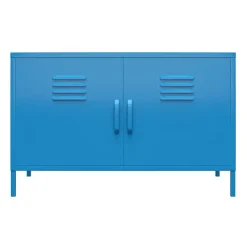 Cache - Wandkast met 2 blauwe metalen deuren