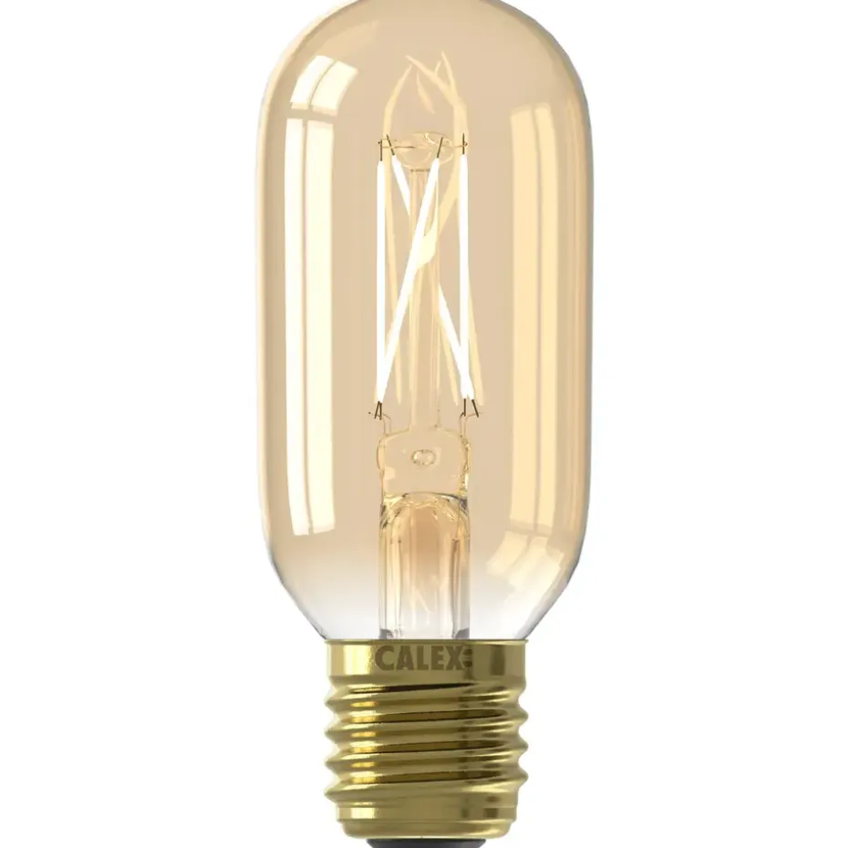 Calex LED buislamp - T45 - goudkleur - E27 - 3,5W - 250LM - dimbaar