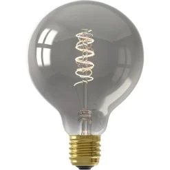 Calex LED globe - G95 - titaniumkleur - E27 - 4W - 136LM - dimbaar