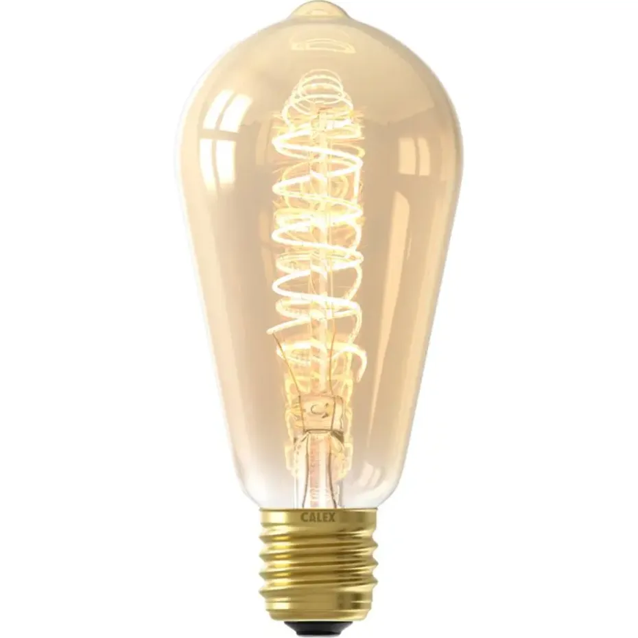 Calex LED rustieklamp - goudkleur - E27 - 5.5W - 470LM - 3steps dimbaar