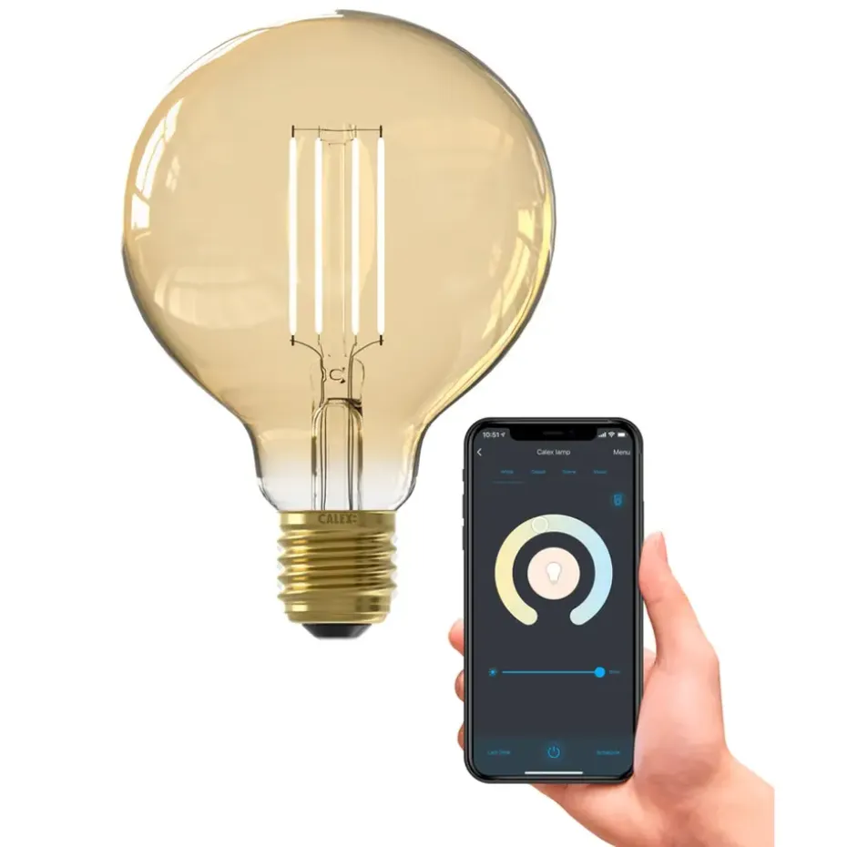 Calex Smart LED-globelamp - goudkleur - 7W