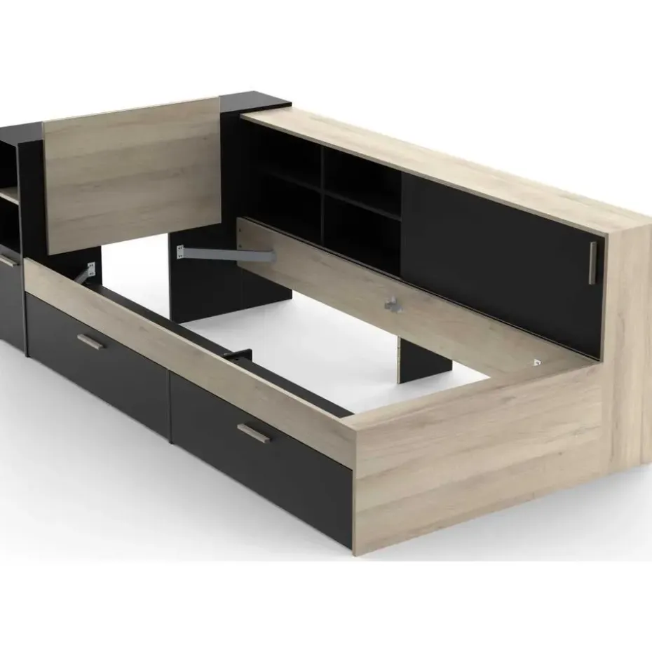 CALICOSY - Bed LIFE - - 87,7x119,2x229,4 cm