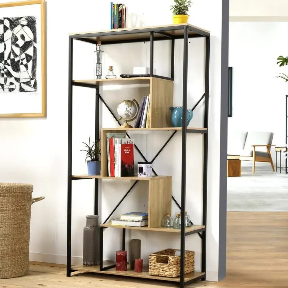 CALICOSY - Boekenkast - 160x84x34 cm