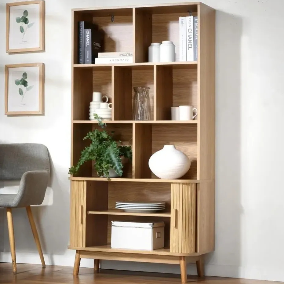 CALICOSY - Boekenkast ERNEST - 157,5x80x40 cm