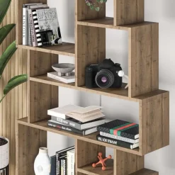 CALICOSY - Boekenkast met vakken KARMATO - 25,5x96x168,5 cm