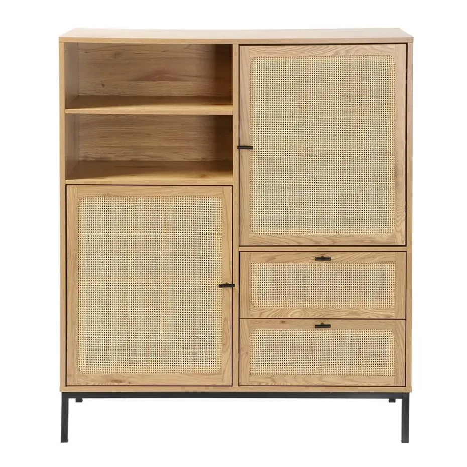 CALICOSY - Buffetkast JAYA - Licht hout - 120x100x40 cm