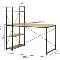 CALICOSY - Bureau - Licht hout - 120x120x