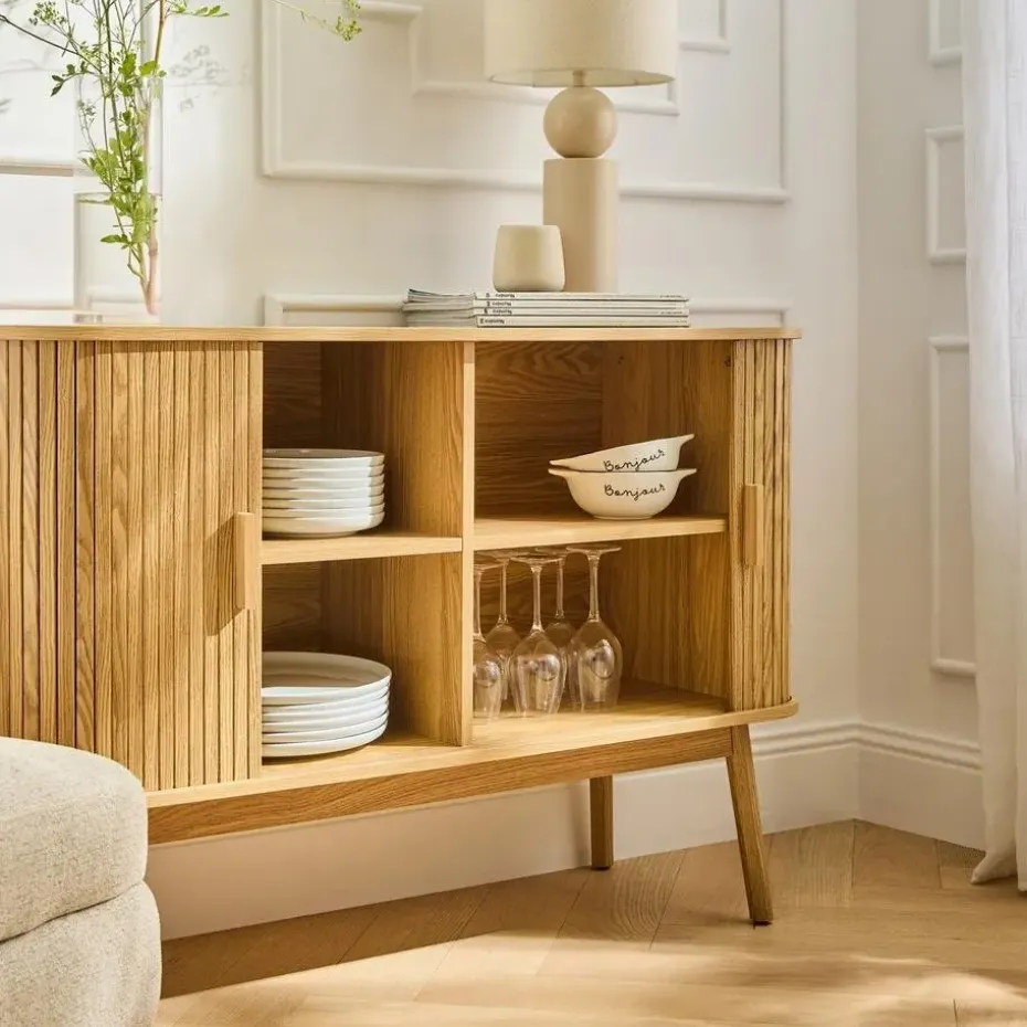 CALICOSY - Dressoir ERNEST - Licht hout - 75x110x39 cm