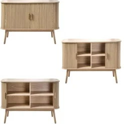 CALICOSY - Dressoir ERNEST - Licht hout - 75x110x39 cm
