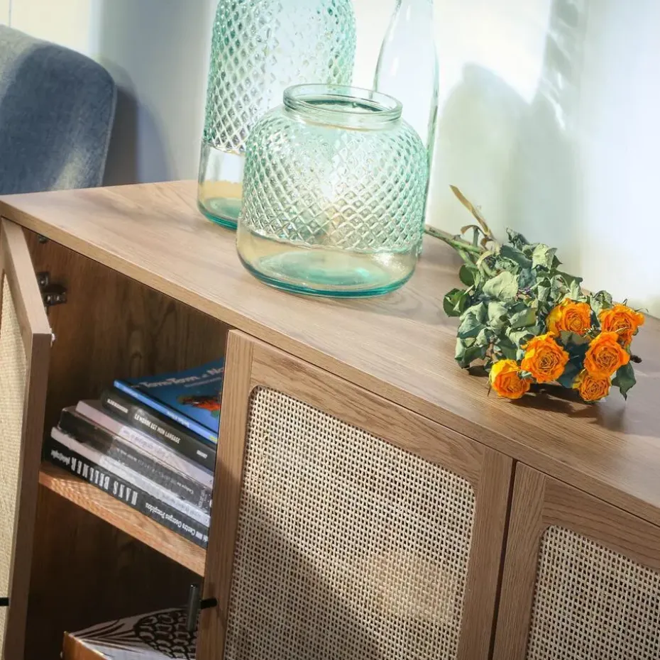 CALICOSY - Dressoir JAYA - Licht hout - 72x120x40 cm