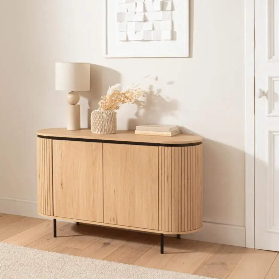 CALICOSY - Dressoir MALAGA - Licht hout - 72x120x40 cm