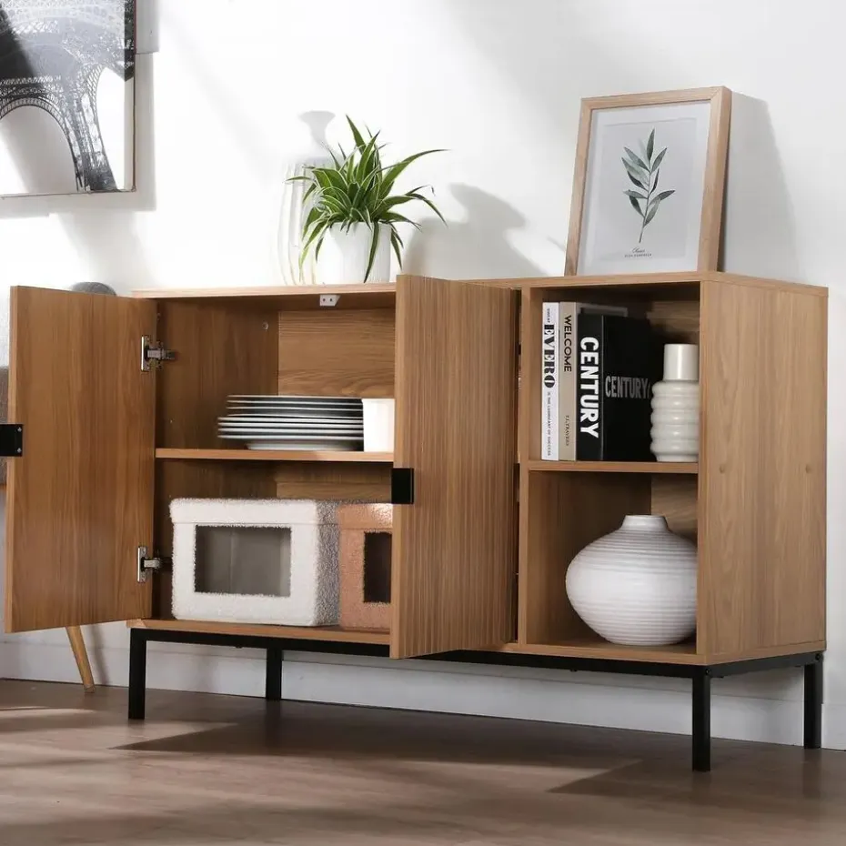 CALICOSY - Dressoir TARA - Licht hout - 72x110x40 cm