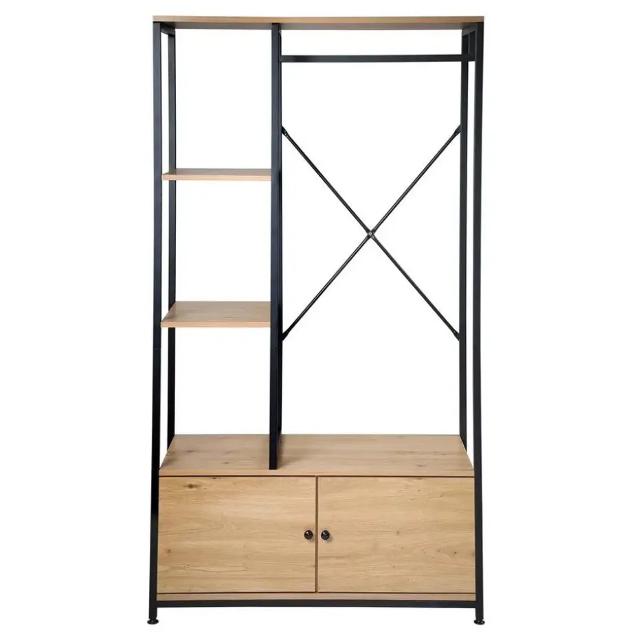 CALICOSY - Kledingkast LENNY - Eik - 167x90x40 cm