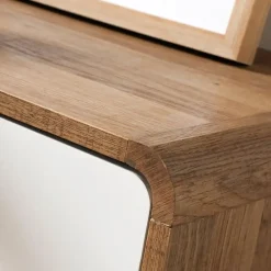 CALICOSY - Ladekast ALBURA - Donker hout - 75.5x120x39 cm