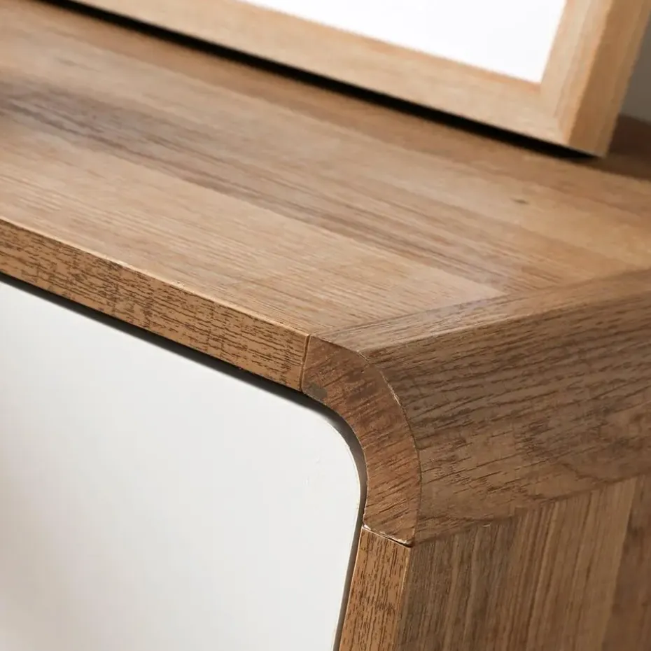 CALICOSY - Ladekast ALBURA - Donker hout - 75.5x120x39 cm