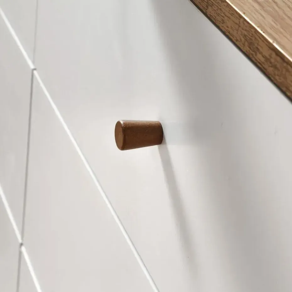 CALICOSY - Ladekast ALBURA - Donker hout - 75.5x120x39 cm