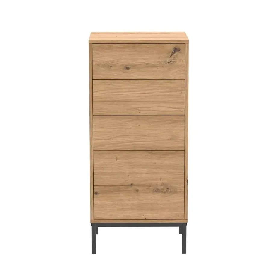 CALICOSY - Ladekast LENNY - Licht hout - 100x45x38 cm