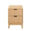 CALICOSY - Nachtkastje BOLOGNE - Licht hout - 52x40x40 cm