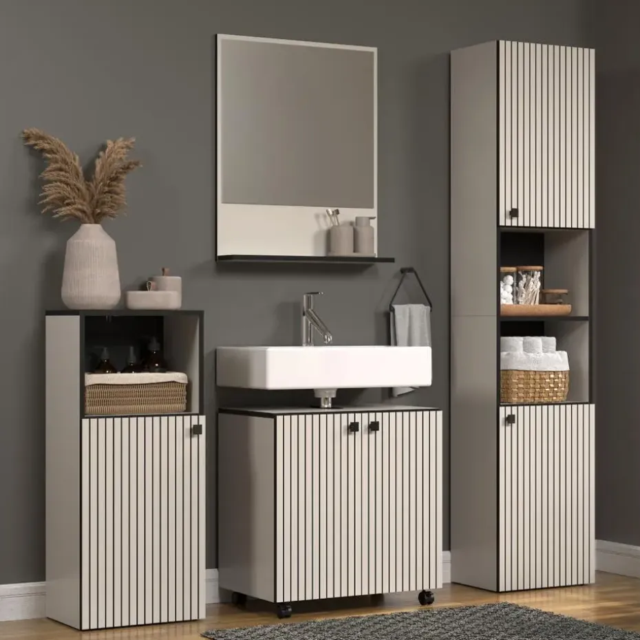 CALICOSY - Onderkast met wielen, 2 deuren PUREBLISS - 42x60x64 cm
