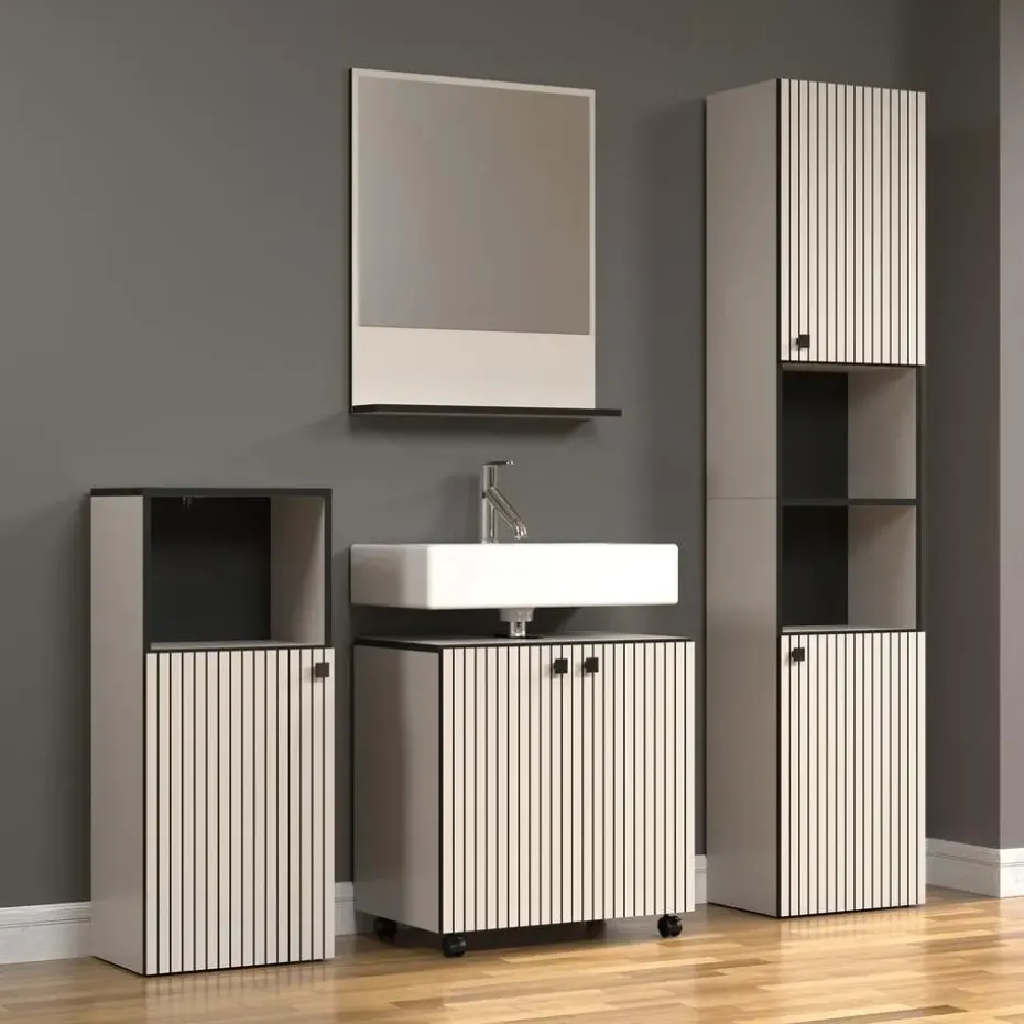 CALICOSY - Onderkast met wielen, 2 deuren PUREBLISS - 42x60x64 cm