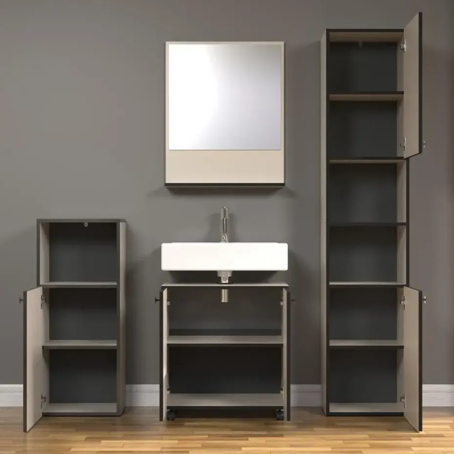 CALICOSY - Onderkast met wielen, 2 deuren PUREBLISS - 42x60x64 cm