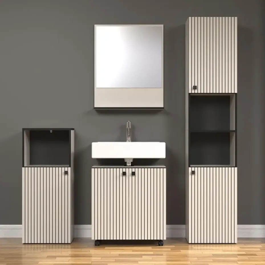 CALICOSY - Onderkast met wielen, 2 deuren PUREBLISS - 42x60x64 cm